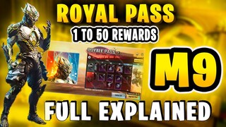 FINALLY M9 ROYAL PASS IS HERE | HOW TO BUY M9 ROYAL PASS | FULL EXPLAINED | FULL MAX 1 TO 50 REWARDS