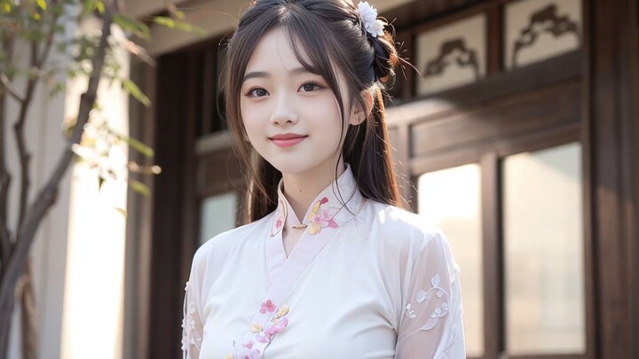 [เครื่องลายครามสีน้ำเงินขาว] 40 สาวงามสไตล์โบราณที่สวยที่สุดในฤดูใบไม้ผลิ