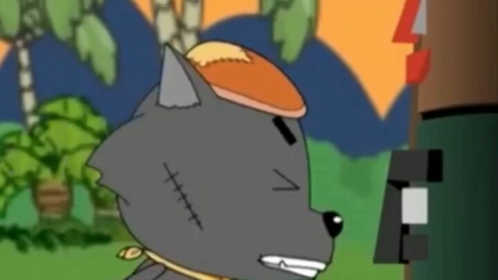 The first time the Big Gray Wolf meets the little sheep