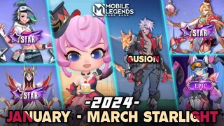 JANUARY - MARCH STARLIGHT SKIN | GUSION SPECIAL | LAYLA EPIC - Mobile Legends #whatsnext