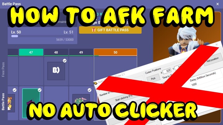 How to Afk Farm In Roblox Bedwars *WITHOUT* An Auto Clicker!!!