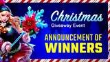Christmas Diamond Event Special! Here are the winners! Congrats guys!