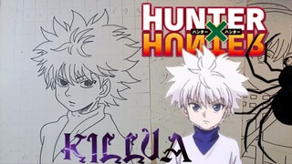 menggambar killua dari anime hunter x hunter