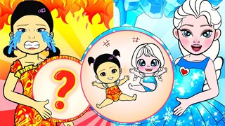 OMG! What's In The Squid Game's Belly??? - Hot Pregnant VS Cold Pregnant | WOA Doll Crafts