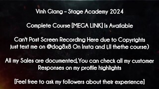 Vinh Giang course  - Stage Academy Download