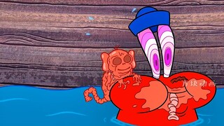 Tuan Krabs suka makan pasta makanan laut