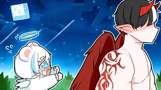 Mèo Simmy Em Bé Thiên Sứ Bị Cha Ác Qủy Bỏ Rơi Trong Minecraft