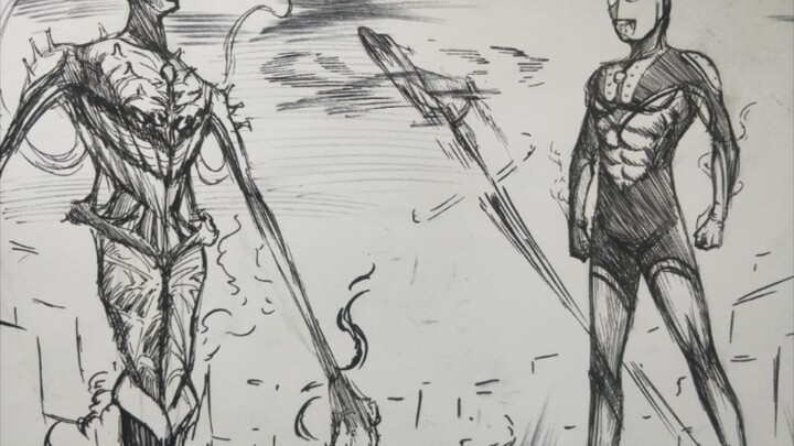 [手绘/狰狞巨人]佐菲：跨越时代的再度合体，粉碎星辰的奇迹之光