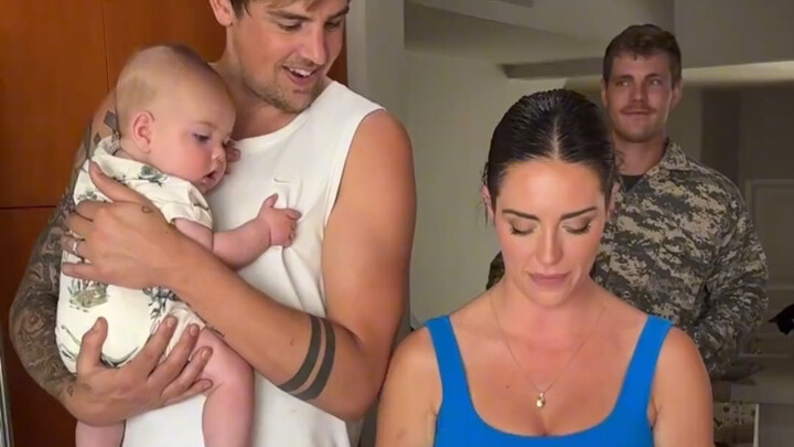 U.S. Soldier Sneaks Home in Secret!!