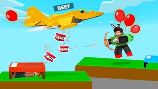 TNT Airstrike!! in Roblox BedWars