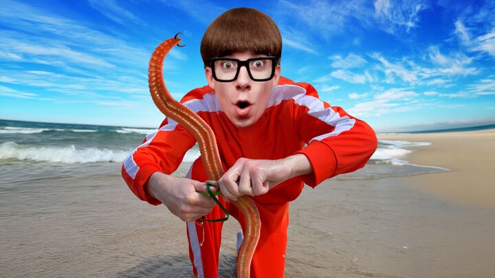 【Resmi Vector】Menangkap Cacing Pantai Australia