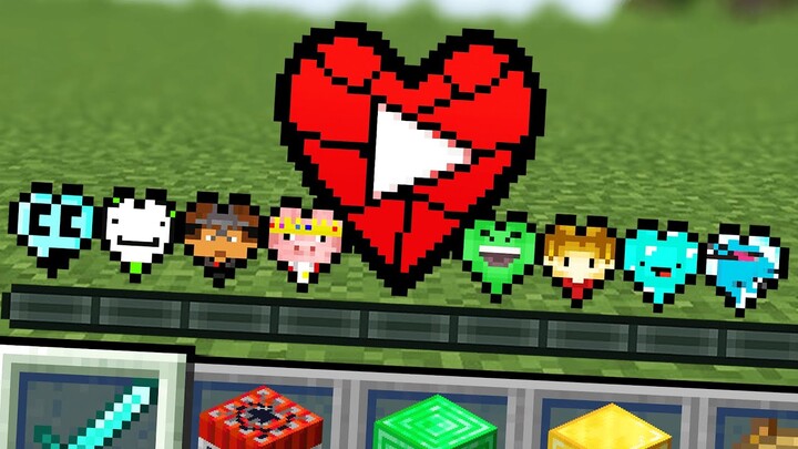 Minecraft but YouTubers are Hearts