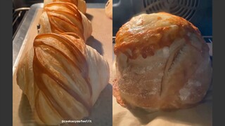 The delicious treats gradually puffing up in the oven during baking