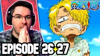 SANJI'S TRAGIC PAST... | One Piece Episode 26 & 27 REACTION | Anime Reaction