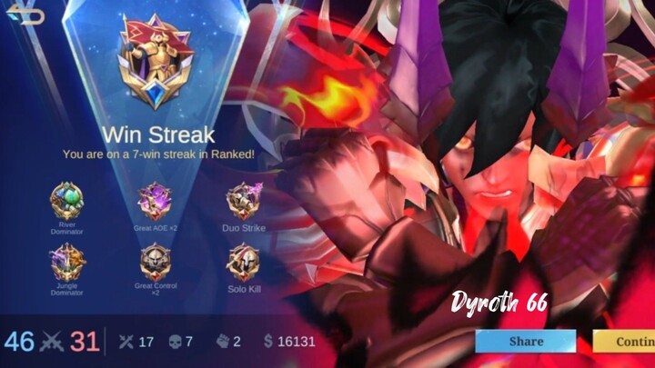 Dyroth on Revealing Wisp Map| JemzInGame Dyroth Plays (66) | Mobile Legends