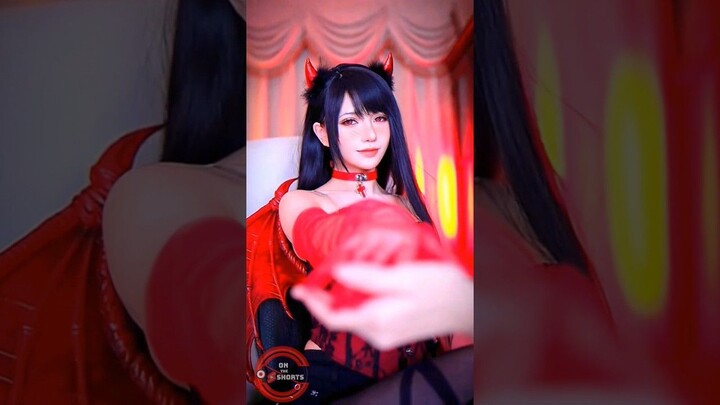 Maid Cat Devil So Cute  Cat Girl Cosplay #shorts