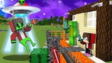 MAIZEN ALIEN JJ vs The Most Secure House - Minecraft gameplay by Mikey and JJ (Maizen Parody)