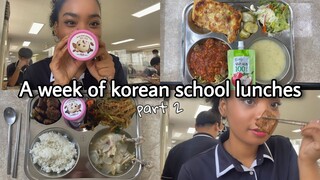 What I eat in a week as a Korean high school student || A week of Korean school lunches (pt.2)