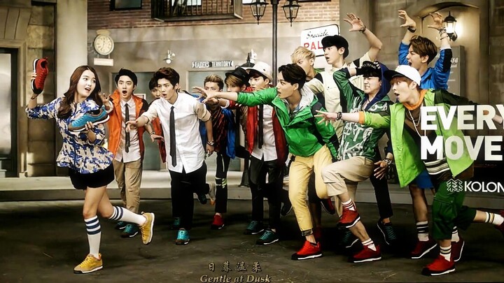 【EXO】【Lu Han】【Kim Jong-in】Early days: Kai and Lu Han danced together with their teammates, forming a