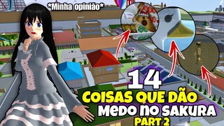 14 COISAS MISTERIOSAS QUE DA MEDO NA CIDADE DO SAKURA SCHOOL SIMULATOR ❤️ PARTE2