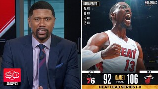 ESPN's Jalen Rose reacts to Without Joel Embiid, Sixers blown out by Heat 106-92 in Game 1