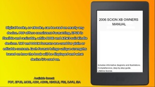 2006 SCION XB OWNERS MANUAL