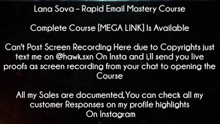 Lana Sova  Rapid Email Mastery Course download