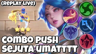 COMBO PUSH SEJUTA UMAT DI META SEKARANG!! ANGELA 2 LUNOX MAGE ASTRO MYSTIC BUREAU!! MAGIC CHESS