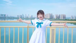 Brimming with youthful vigour, chubby cute girl is dancing.