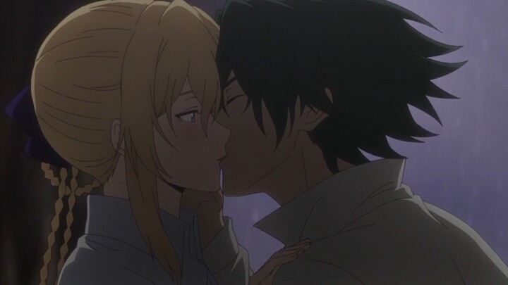 Di bawa kedalam gua lalu di ajak ciuman dengan nya. Judul : Grancrest Senki Ep 9