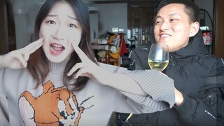 Imitating a cute girl and acting coquettishly all day, scaring her boyfriend so much!