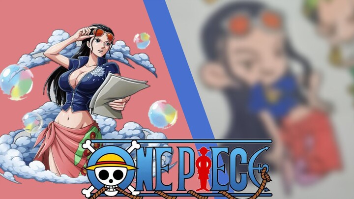 menggambar Nico Robin versi chibi ||Drawing kru topi jerami versi chibi|| PT.3