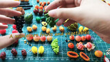Handmade|Display of Mini Fruits and Vegetables Made