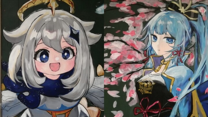 当你在班里画了派蒙和神里后。。