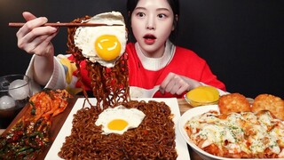 [Mukbang TV] - Jjapaghetti + Thịt sốt chua ngọt | ASRM