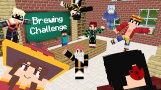 MONSTER SCHOOL : BREWING ANIME CHARACTERS & SKILL TEST!! - MINECRAFT ANIMATON