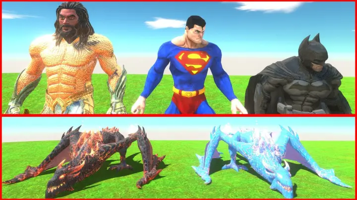 TEAM DC COMICS vs TEAM LAVA DRAGON - Animal Revolt Battle Simulator