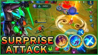 SURPRISE ATTACK  | SABER JUNGLE GAMEPLAY | B o d a k - Mobile Legends Bang Bang | Patch 1.5.32