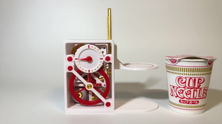 Nissin Sand Sculpture Peripheral: Cup Noodle Countdown Timer... I really want one