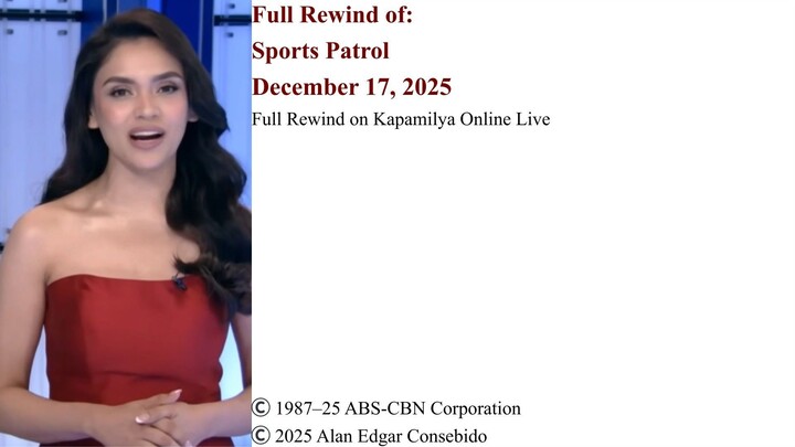 Full Rewind on Kapamilya Online Live | Sports Patrol – December 17, 2025