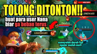 PLis user Nana TONTON ya!! Cara main Nana core di Mythic #mobilelegends