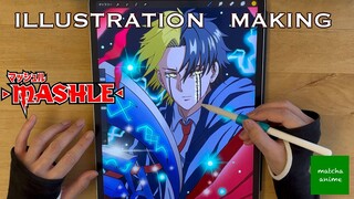 【マッシュル】レイン・エイムズ  イラスト  描いて動かしてみた (描き方) 【MASHLE】How to draw Rayne Ames