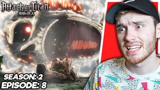 EREN GETS EATEN YET AGAIN! Attack on Titan Ep.8 (Season 2) REACTION