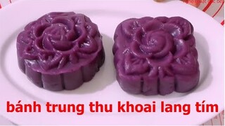 Bánh Trung Thu Khoai Lang Tím Ngon Đẹp Mắt |nghệ thuật góc bếp