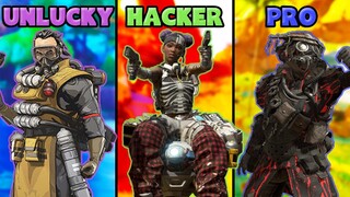 UNLUCKY vs HACKER vs PRO - Apex Legends Highlights #13