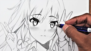 วิธีการวาดสาวการ์ตูนน่ารัก -yukino OREGAIRU