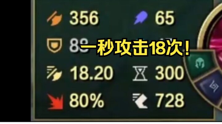 18.2 attack speed!? My mouse is sparking!