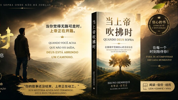 《当上帝吹拂时》 是一本关于信仰、希望与生命改变的书，献给正在经历困难、迷茫或 momentos difíceis 的人。 QUANDO DEUS SOPRA