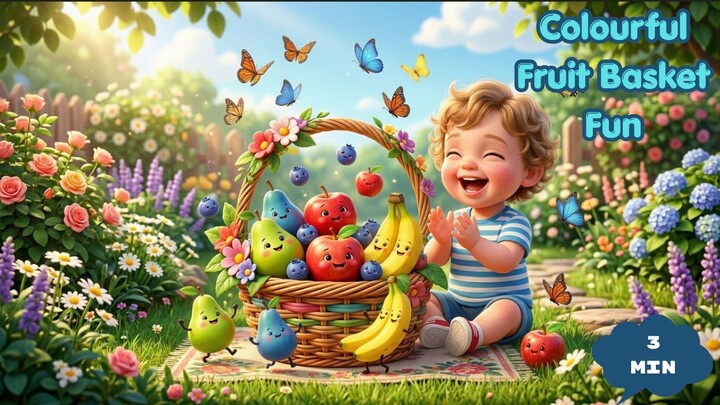 Colorful Fruit Basket Fun I CoCobubbles Nursery Rhymes and Kids Songs