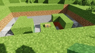 قاعدة سرية في ماينكرافت مع تقنية الريدستون